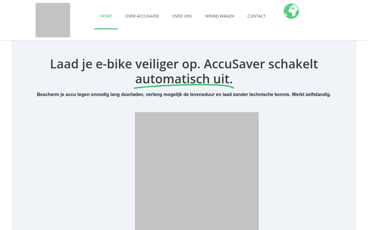 Screenshot van accusaver.nl