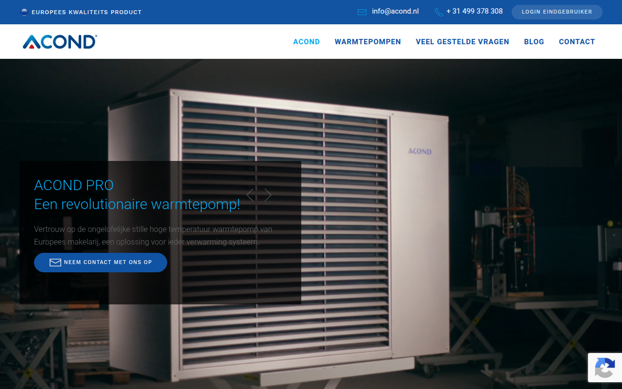 Screenshot van acond.nl
