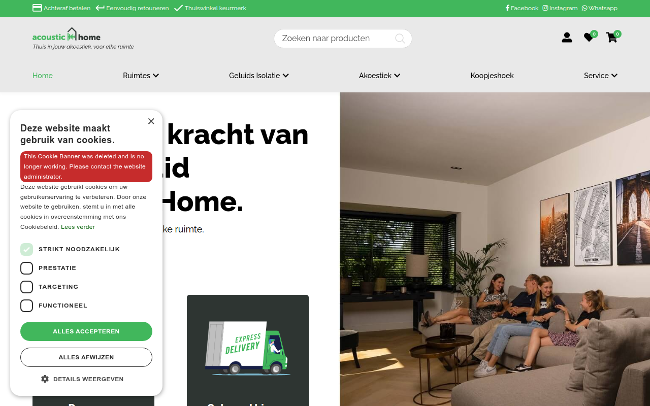 Screenshot van acoustic-home.com