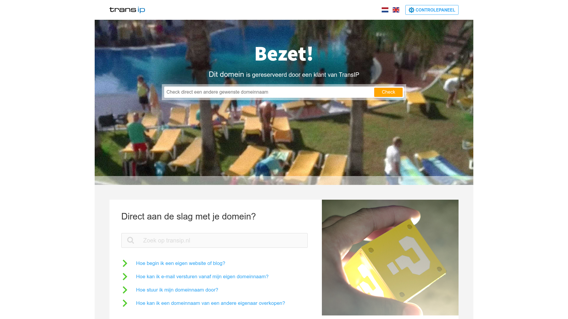 Screenshot van actieplein.nl