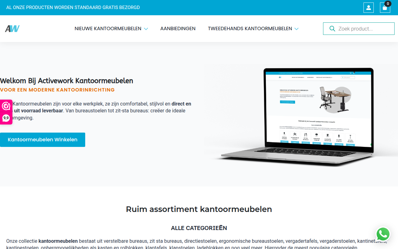 Screenshot van activework.nl