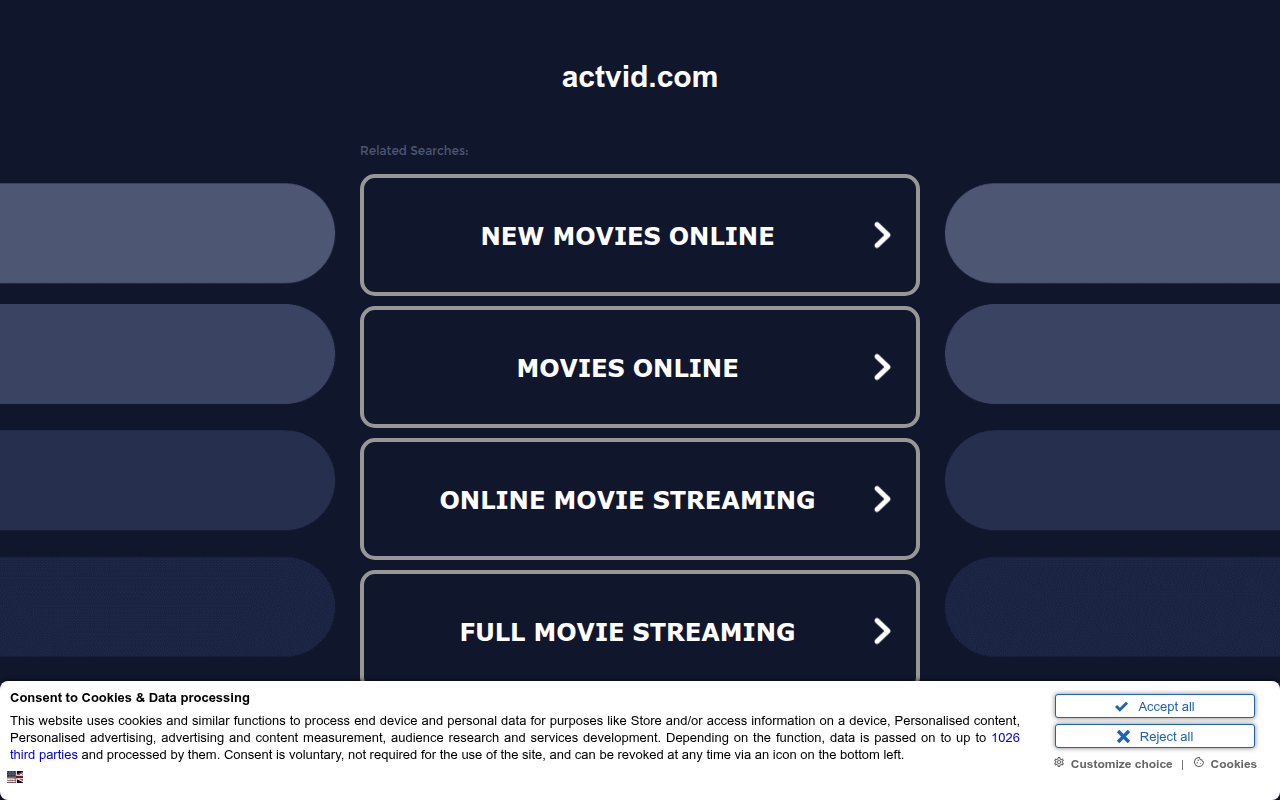 Screenshot van actvid.com