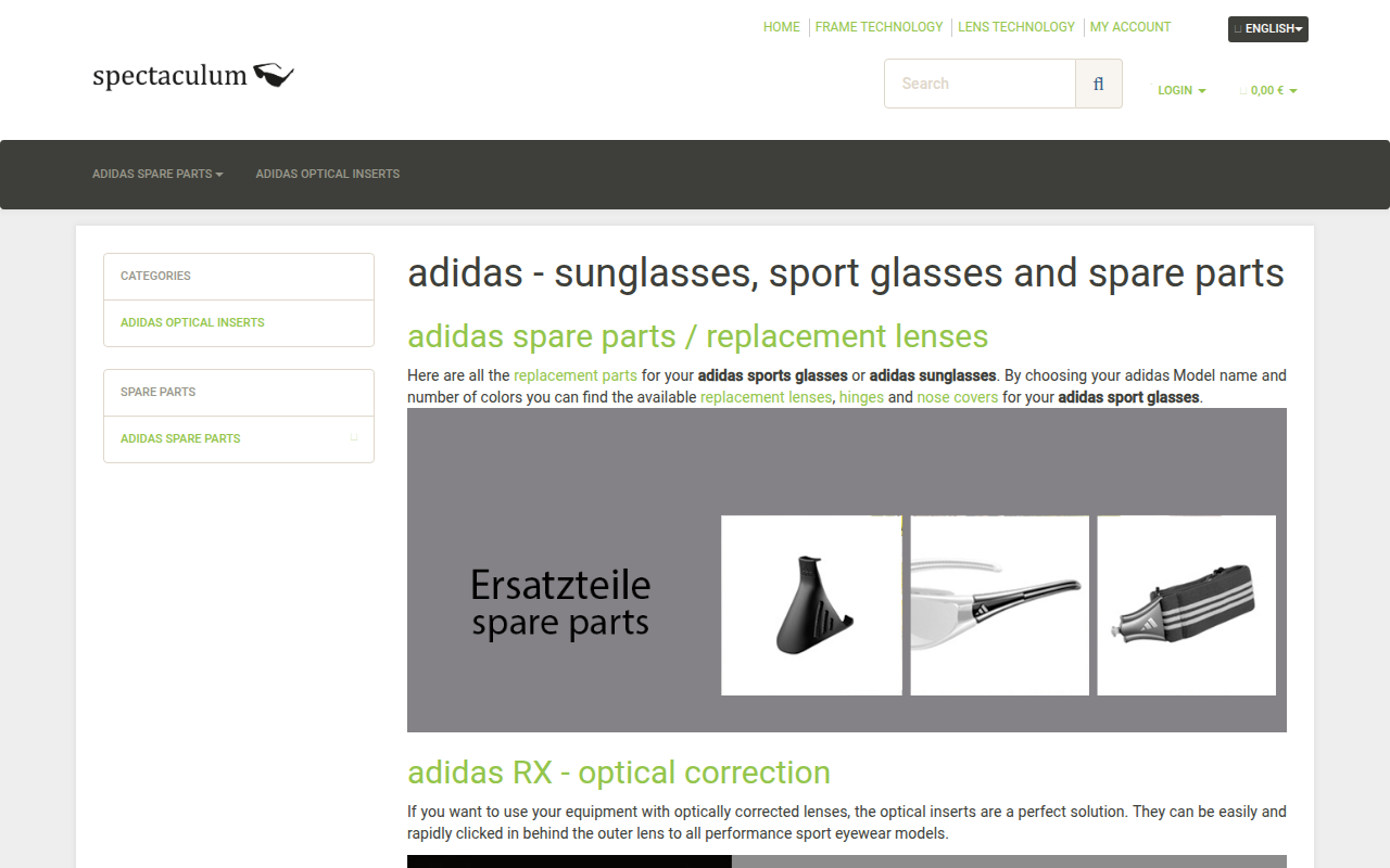 Screenshot van ad-sportbrillen.com