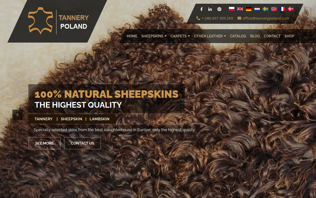 Screenshot van adam-leather.com