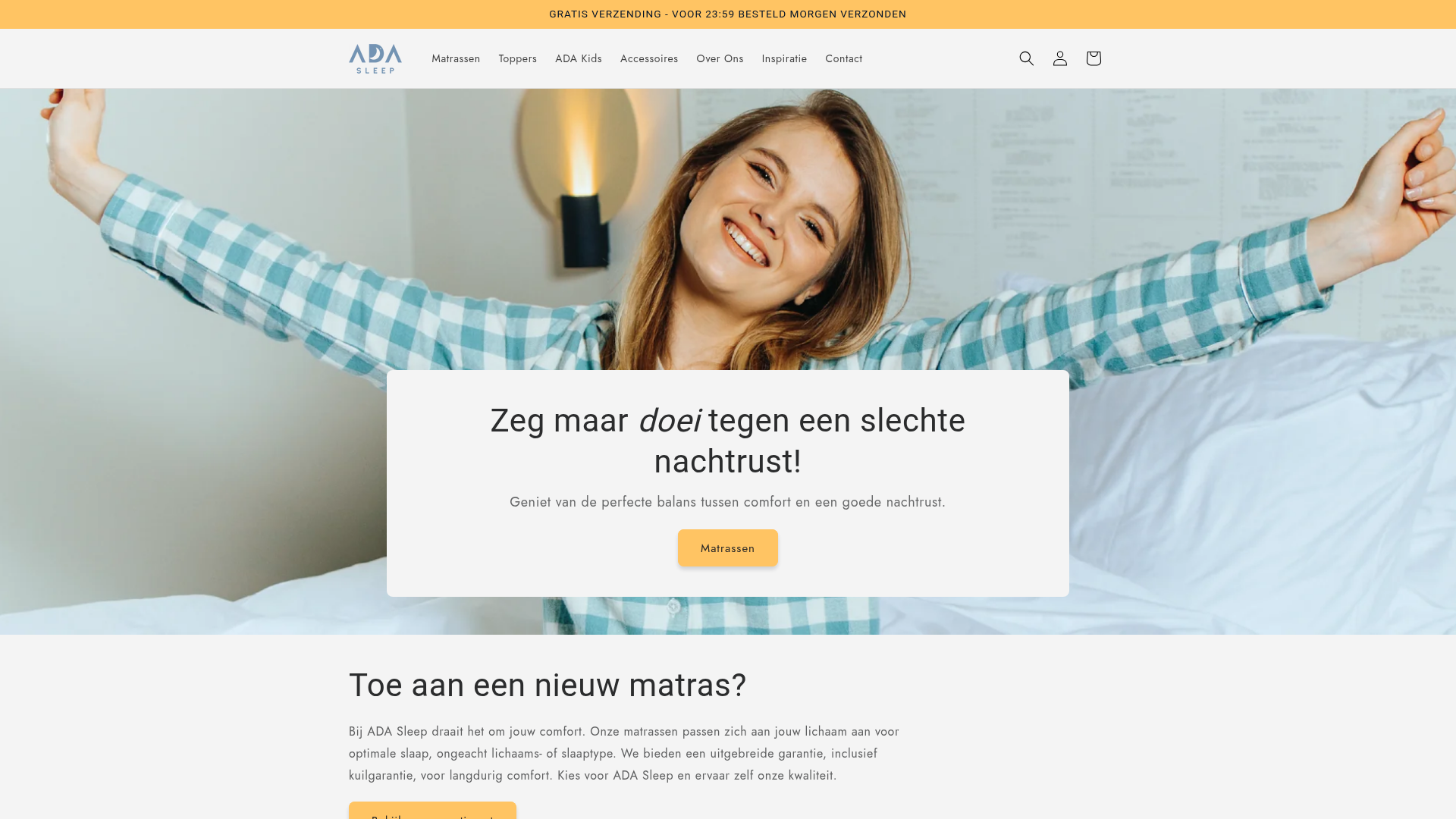 Screenshot van adasleep.nl