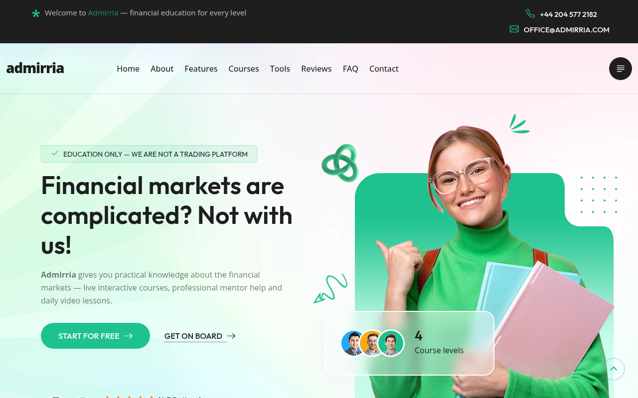 Screenshot van admirria.com