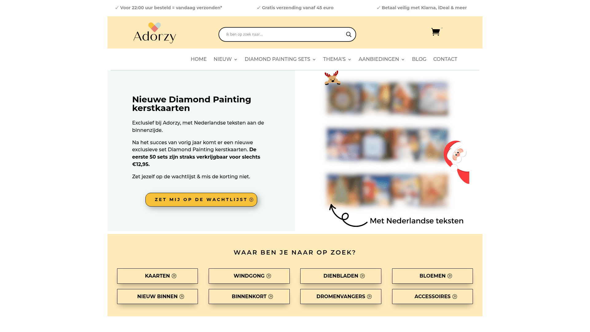 Screenshot van adorzy.nl