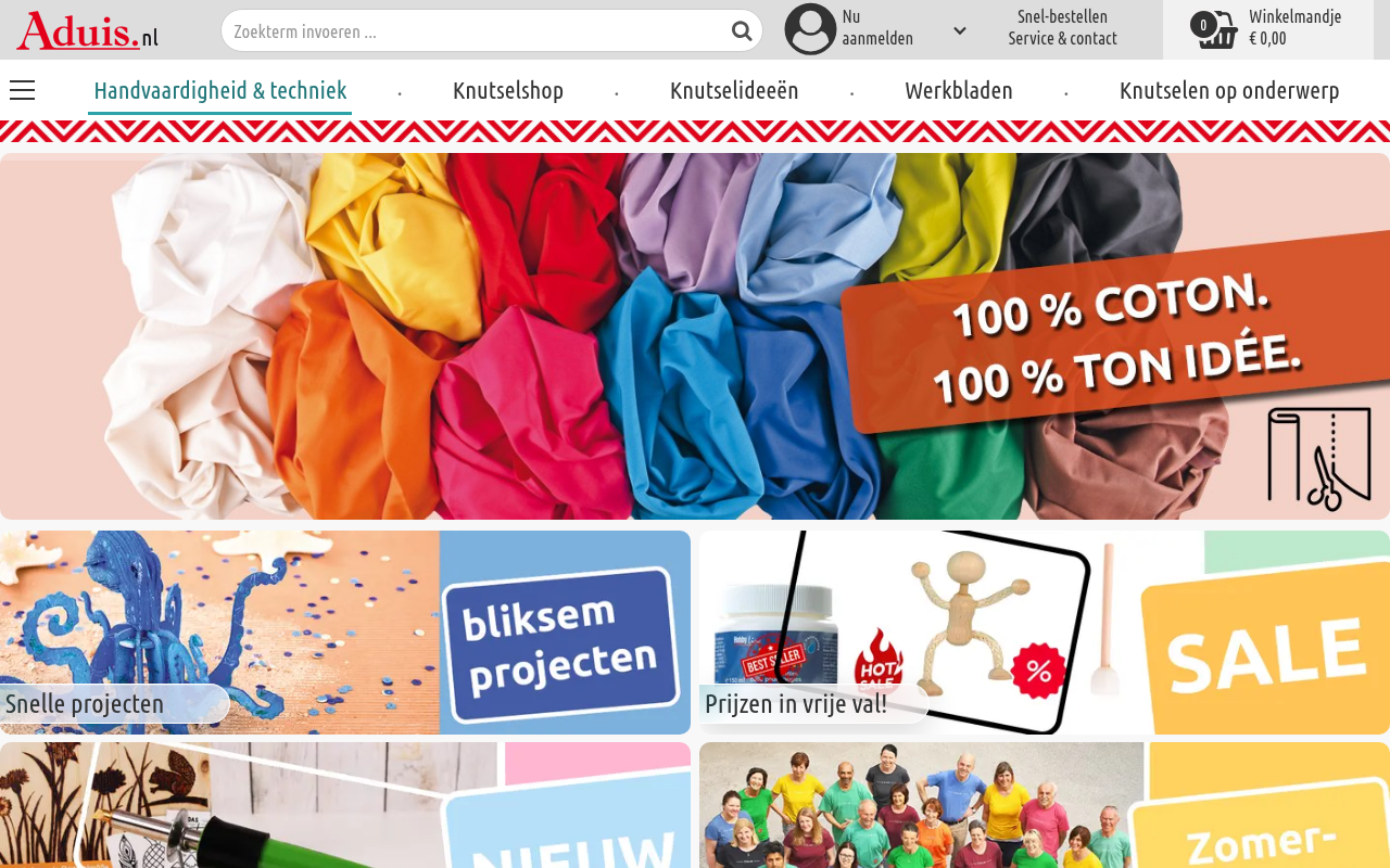 Screenshot van aduis.nl