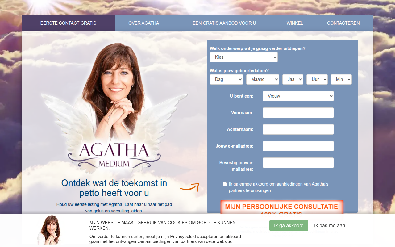 Screenshot van agatha-hemelseengel.com