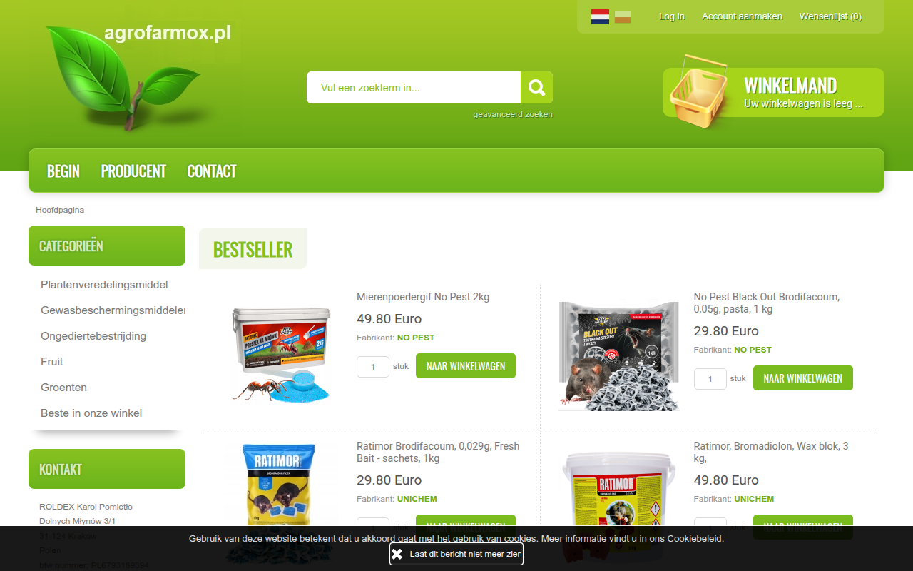 Screenshot van agrofarmox.pl
