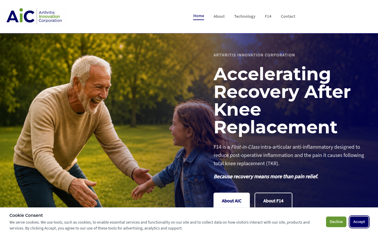 Screenshot van aic.com