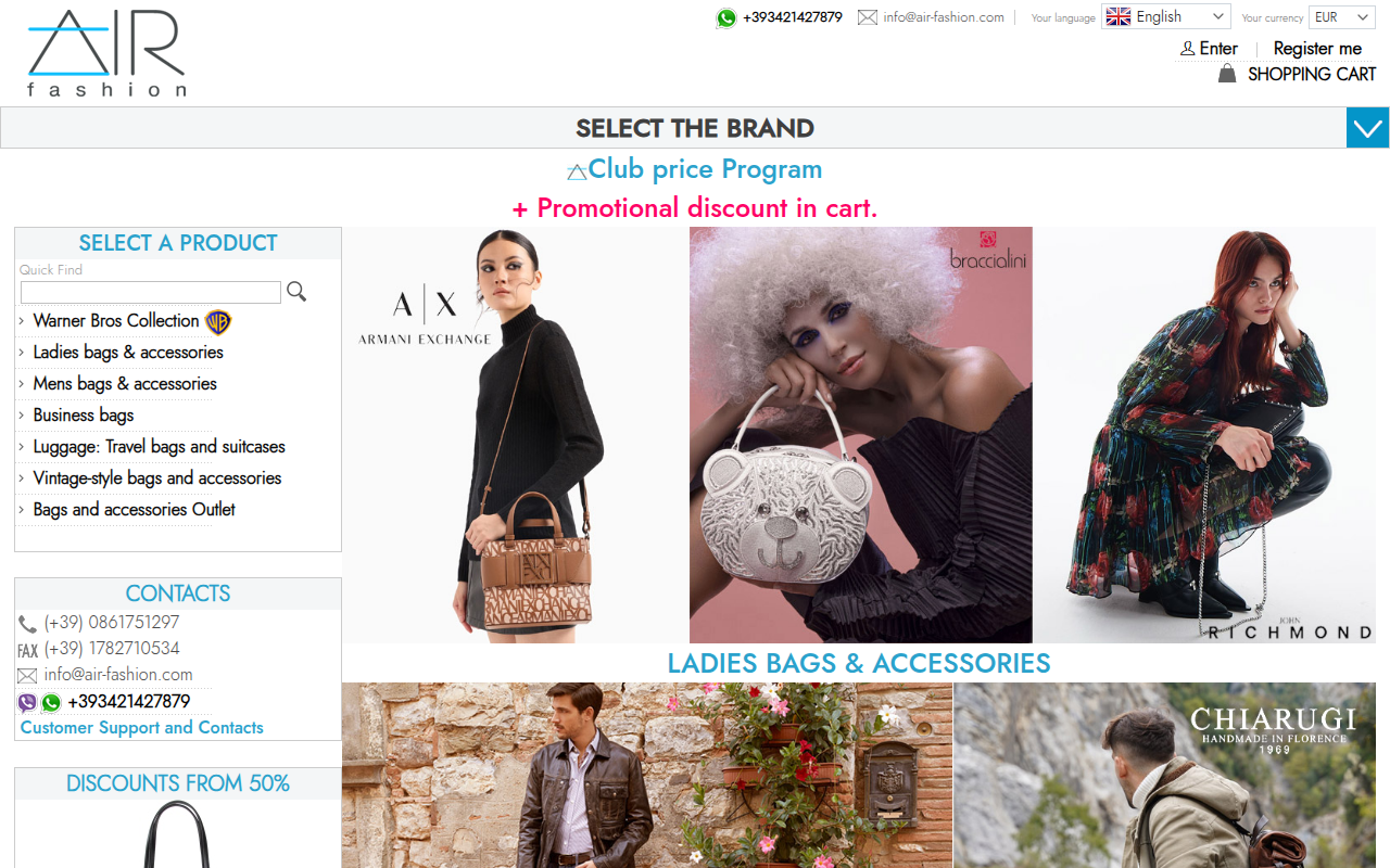 Screenshot van air-fashion.com