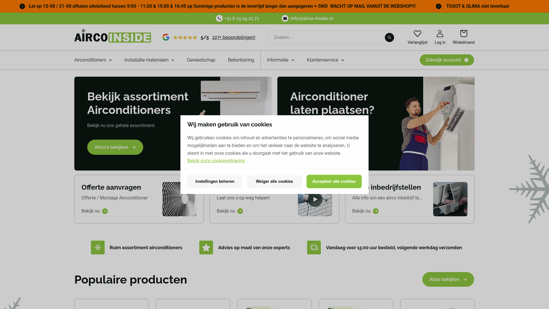 Screenshot van airco-inside.nl