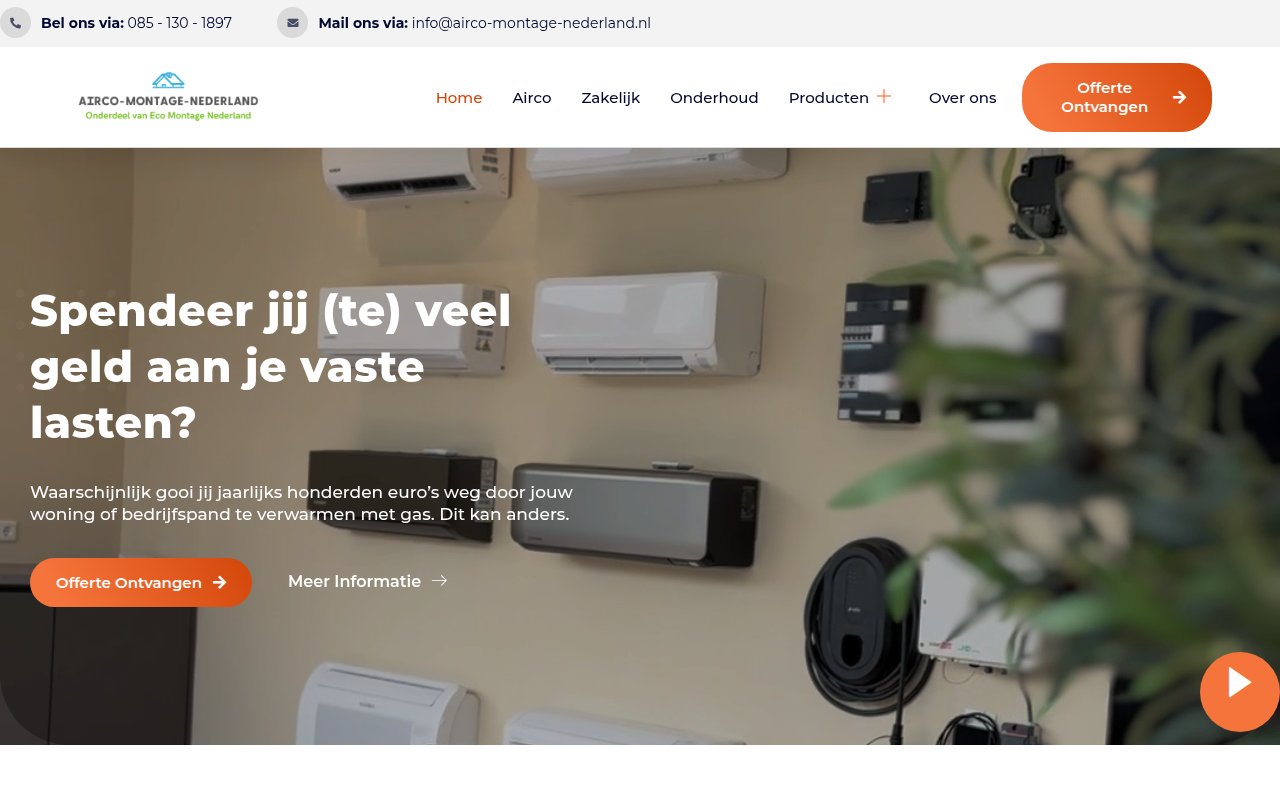 Screenshot van airco-montage-nederland.nl