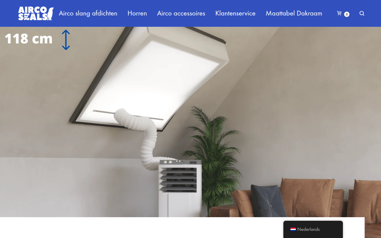 Screenshot van aircoseals.com
