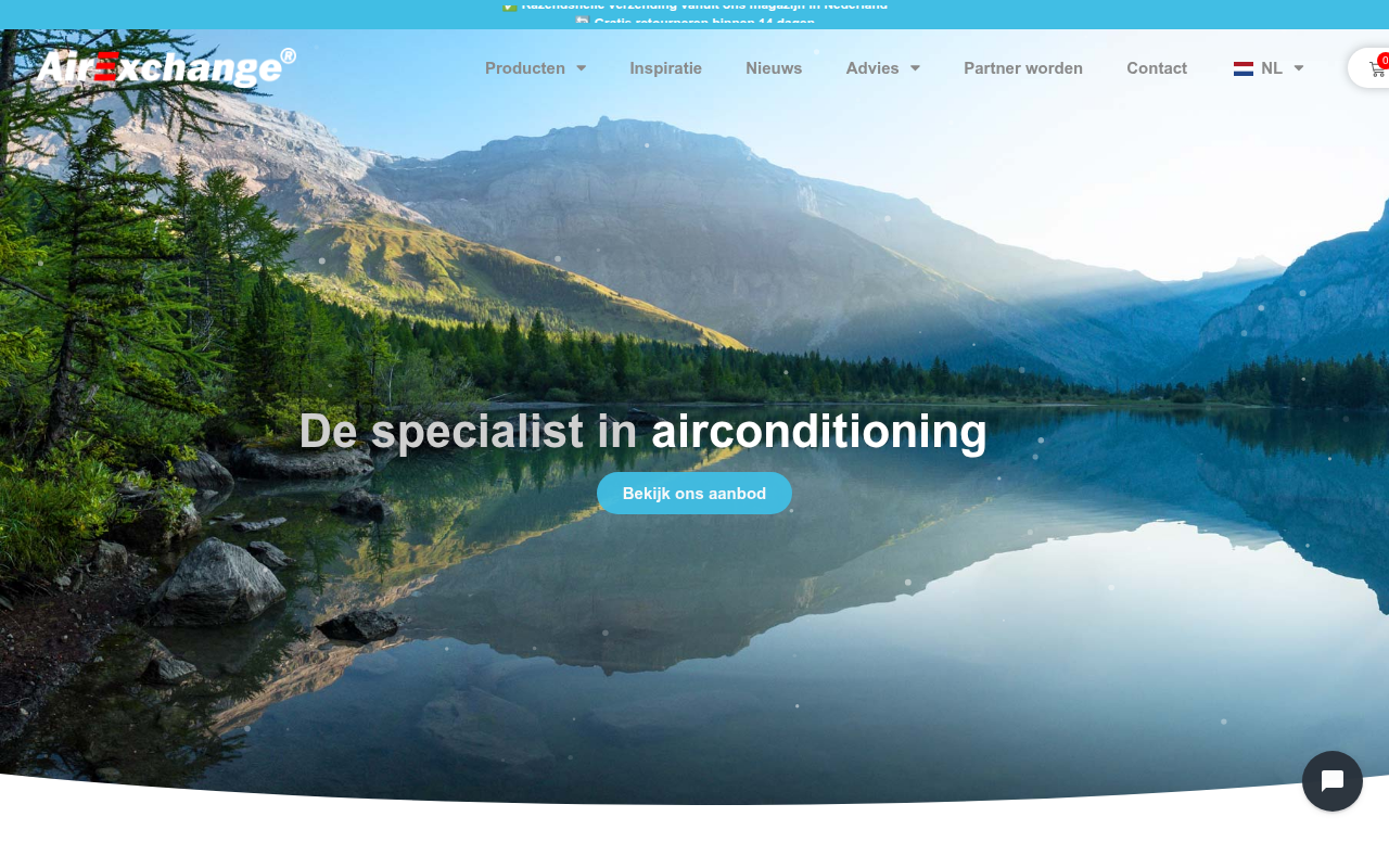 Screenshot van airexchange.nl