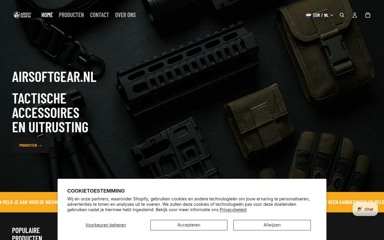 Screenshot van airsoft-gear.nl