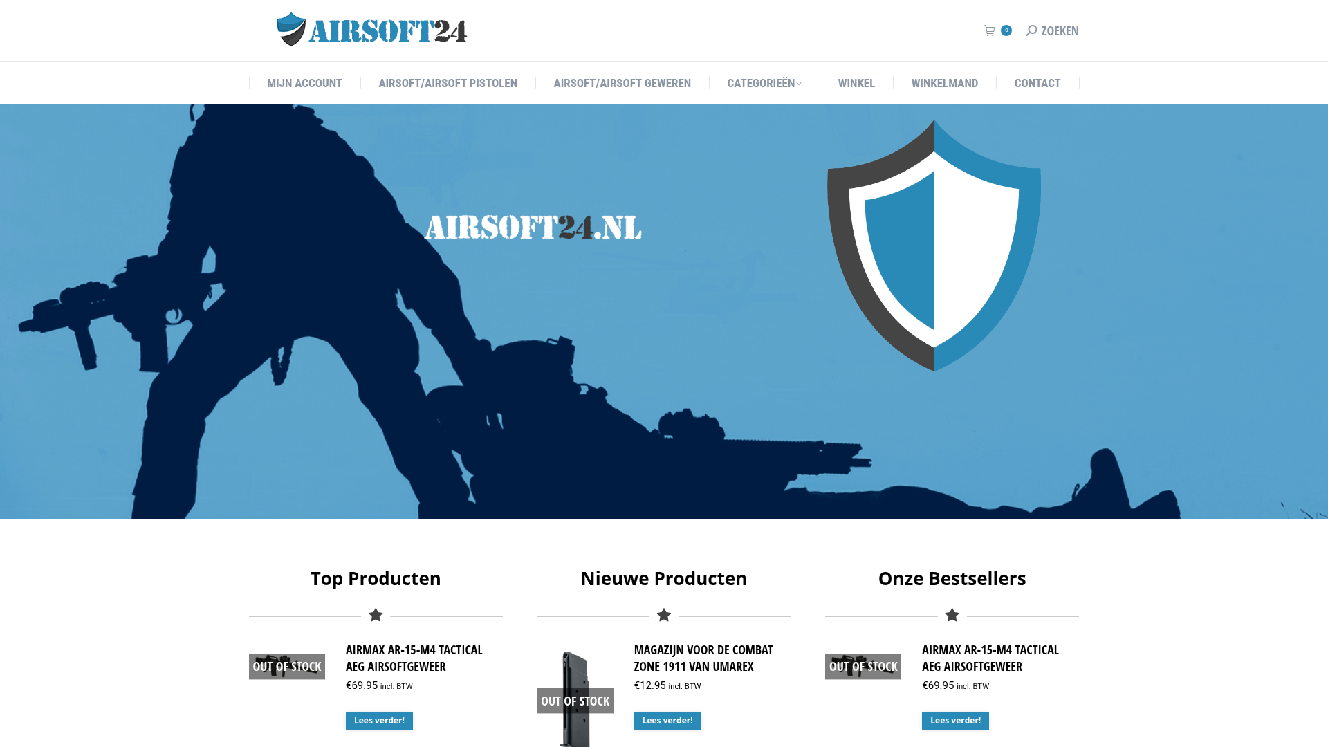Screenshot van airsoft24.nl