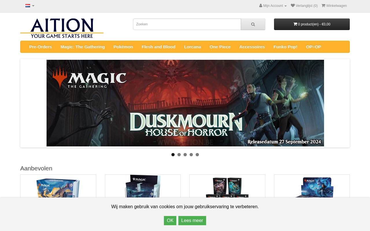 Screenshot van aition.be