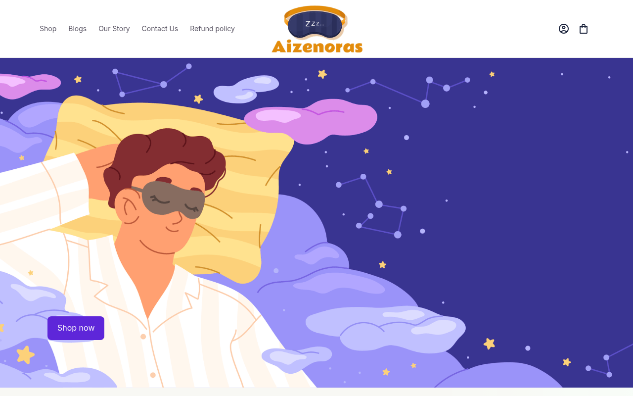 Screenshot van aizenoras.com