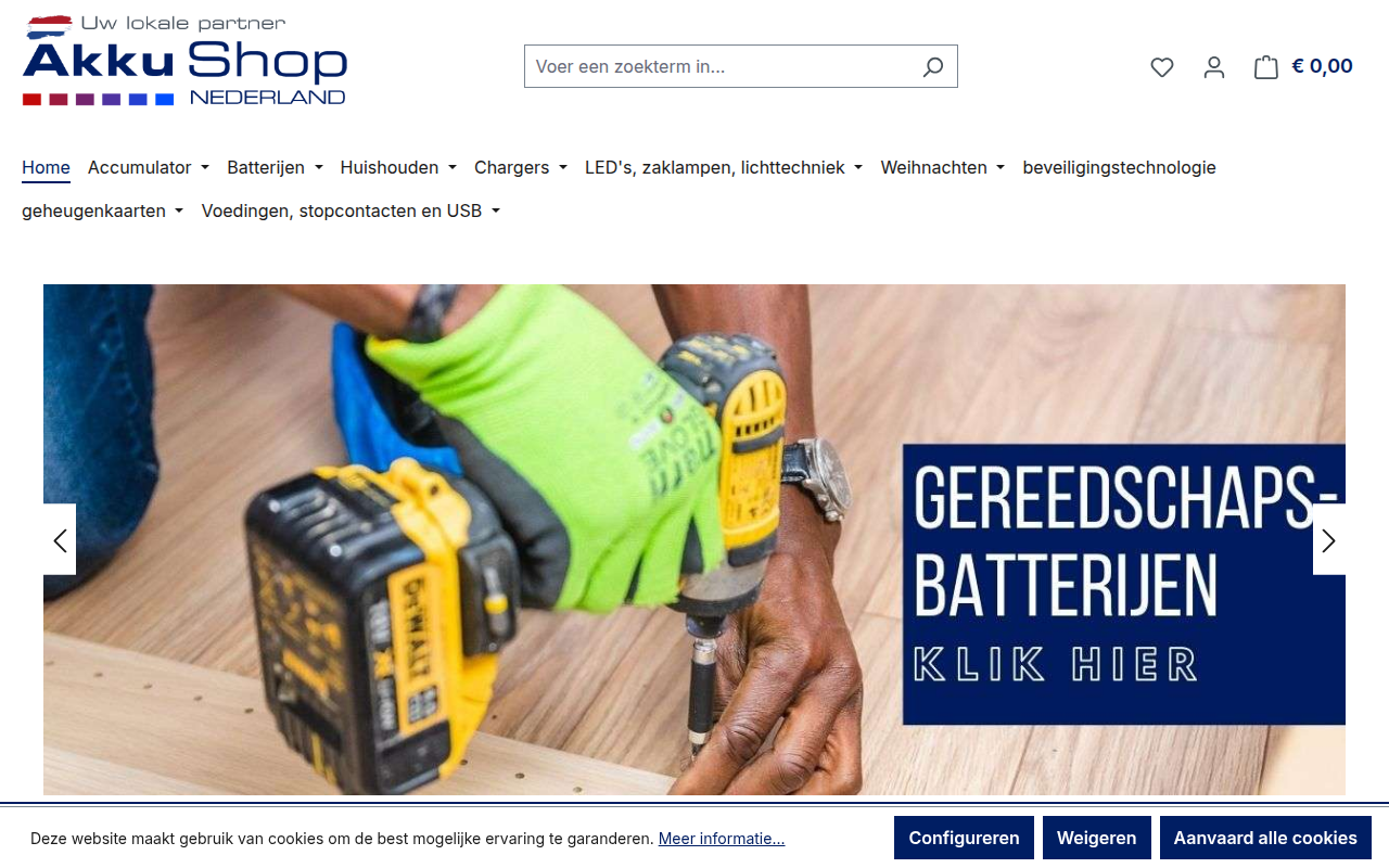 Screenshot van akku-shop.nl