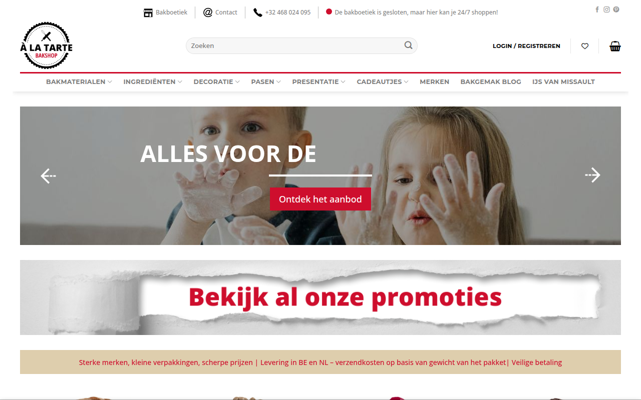 Screenshot van alatarte.be