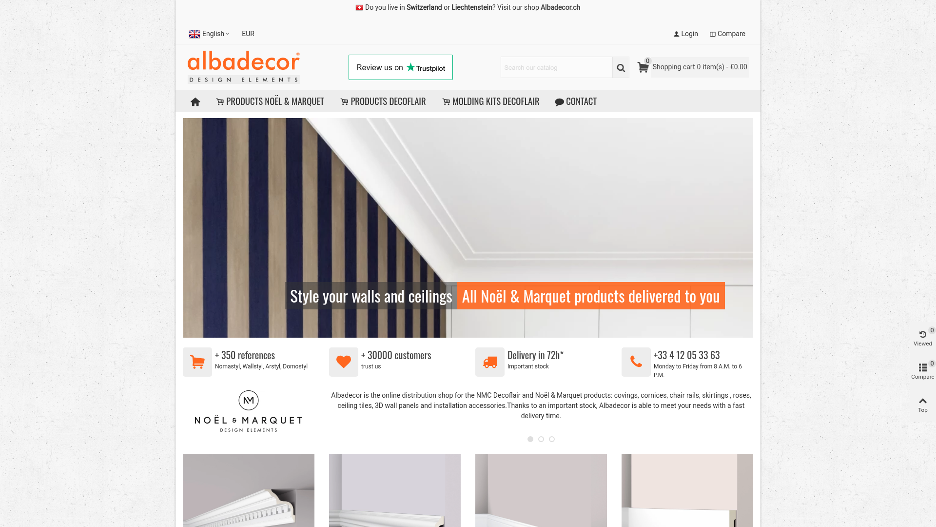 Screenshot van albadecor.com