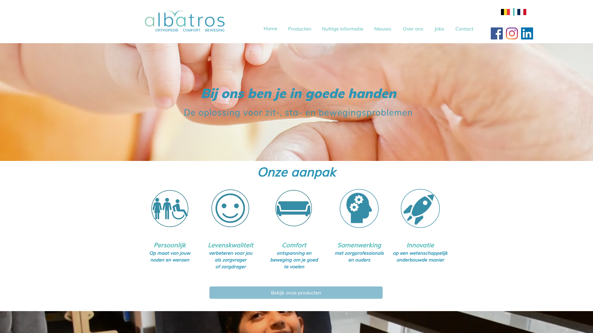 Screenshot van albatros.be