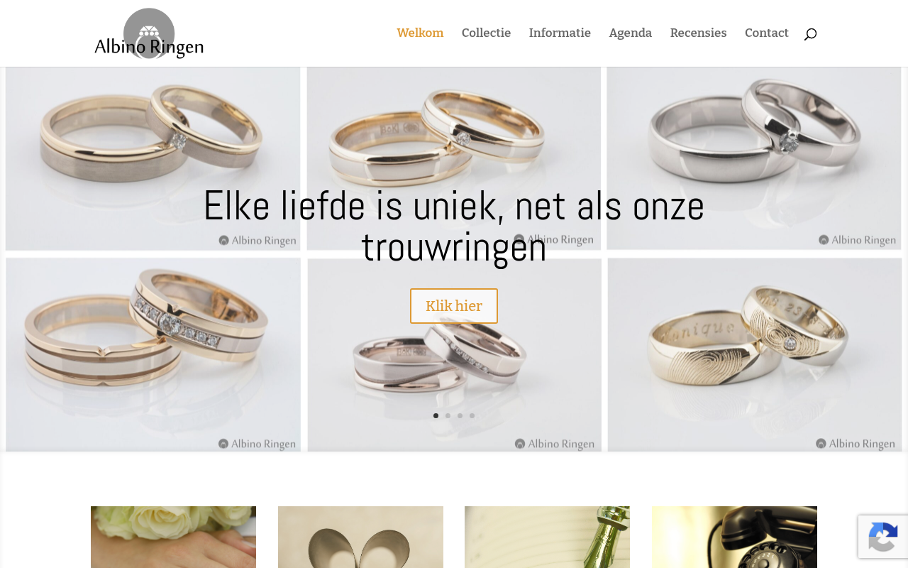 Screenshot van albino.nl