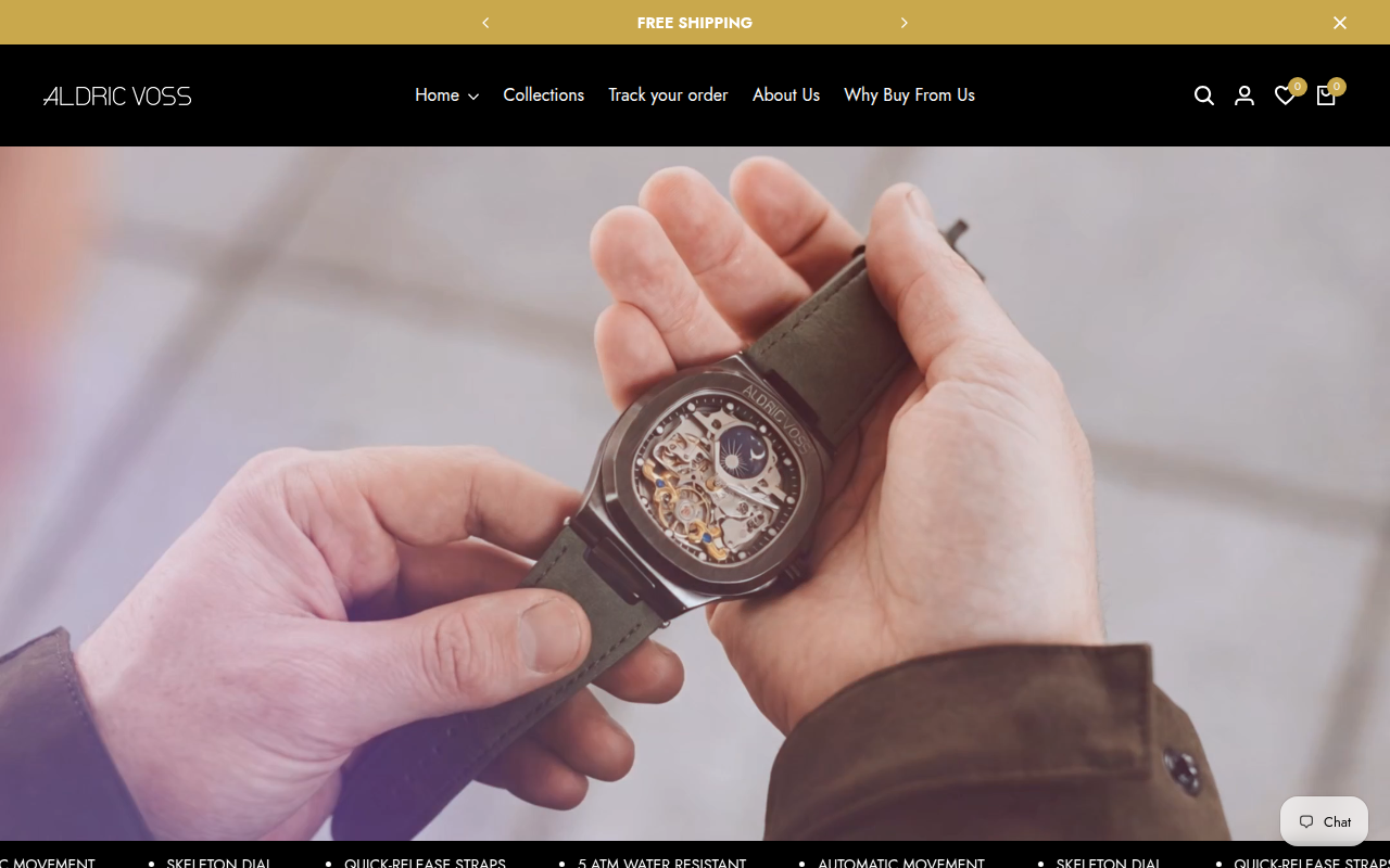 Screenshot van aldricvosswatches.com