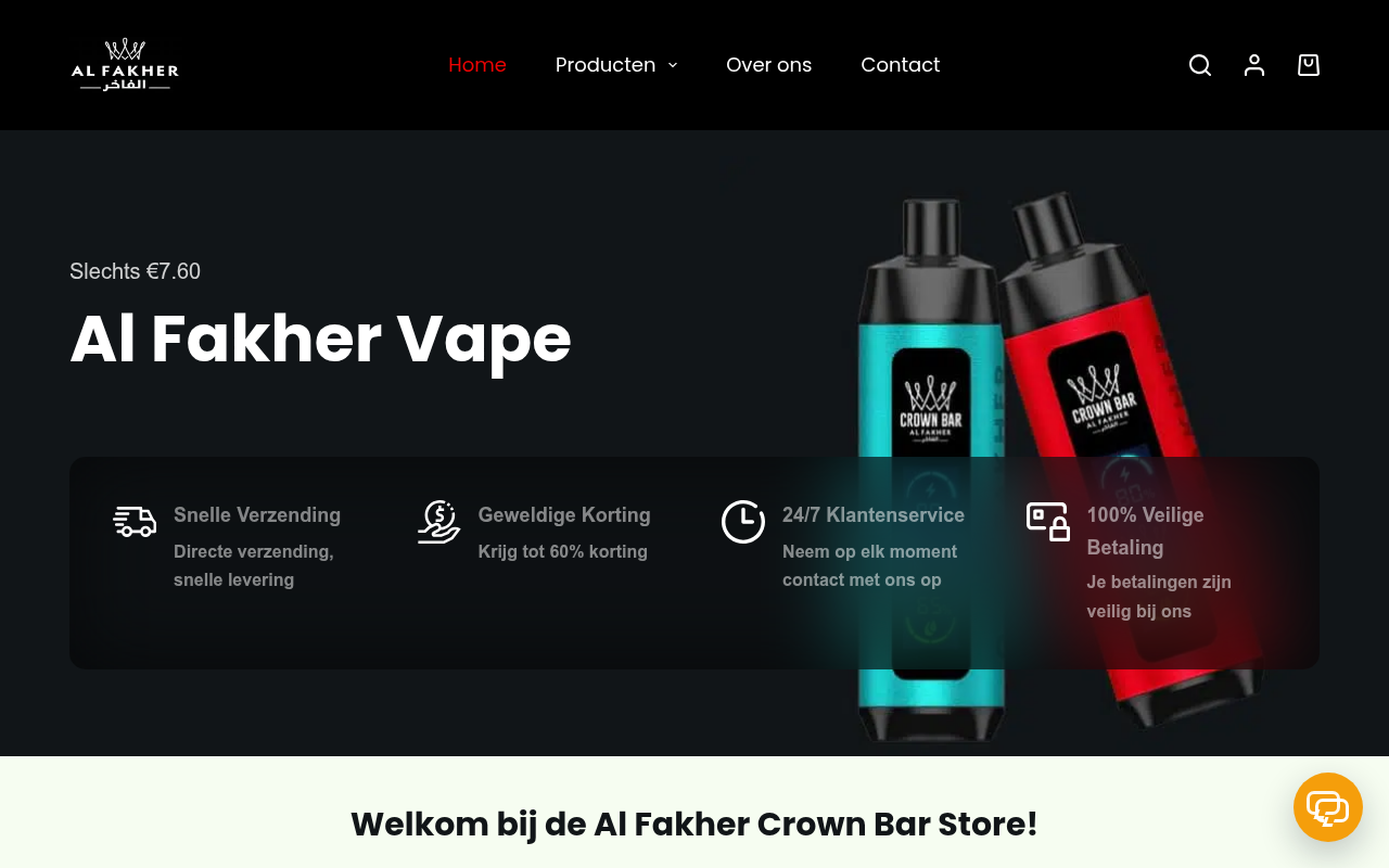 Screenshot van alfakhervapes.nl