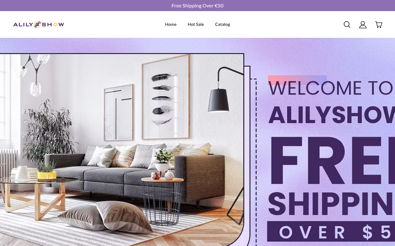 Screenshot van alilyshow.com