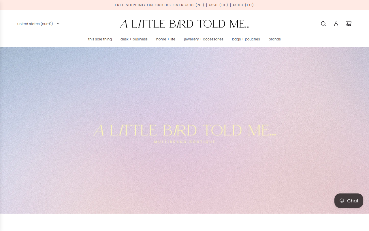 Screenshot van alittlebirdtoldme.nl