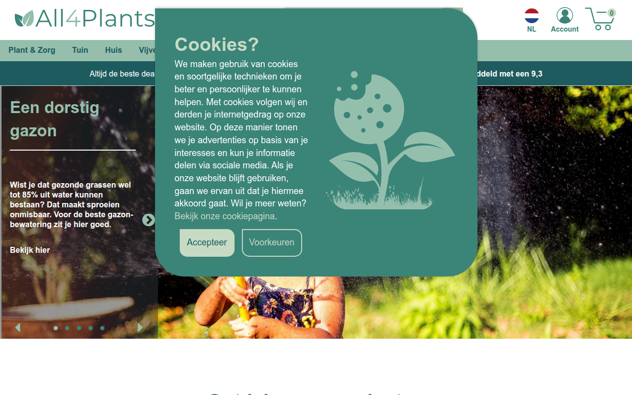 Screenshot van all4plants.com