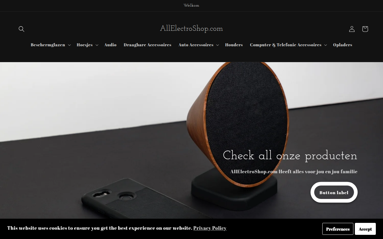 Screenshot van Allelectroshop