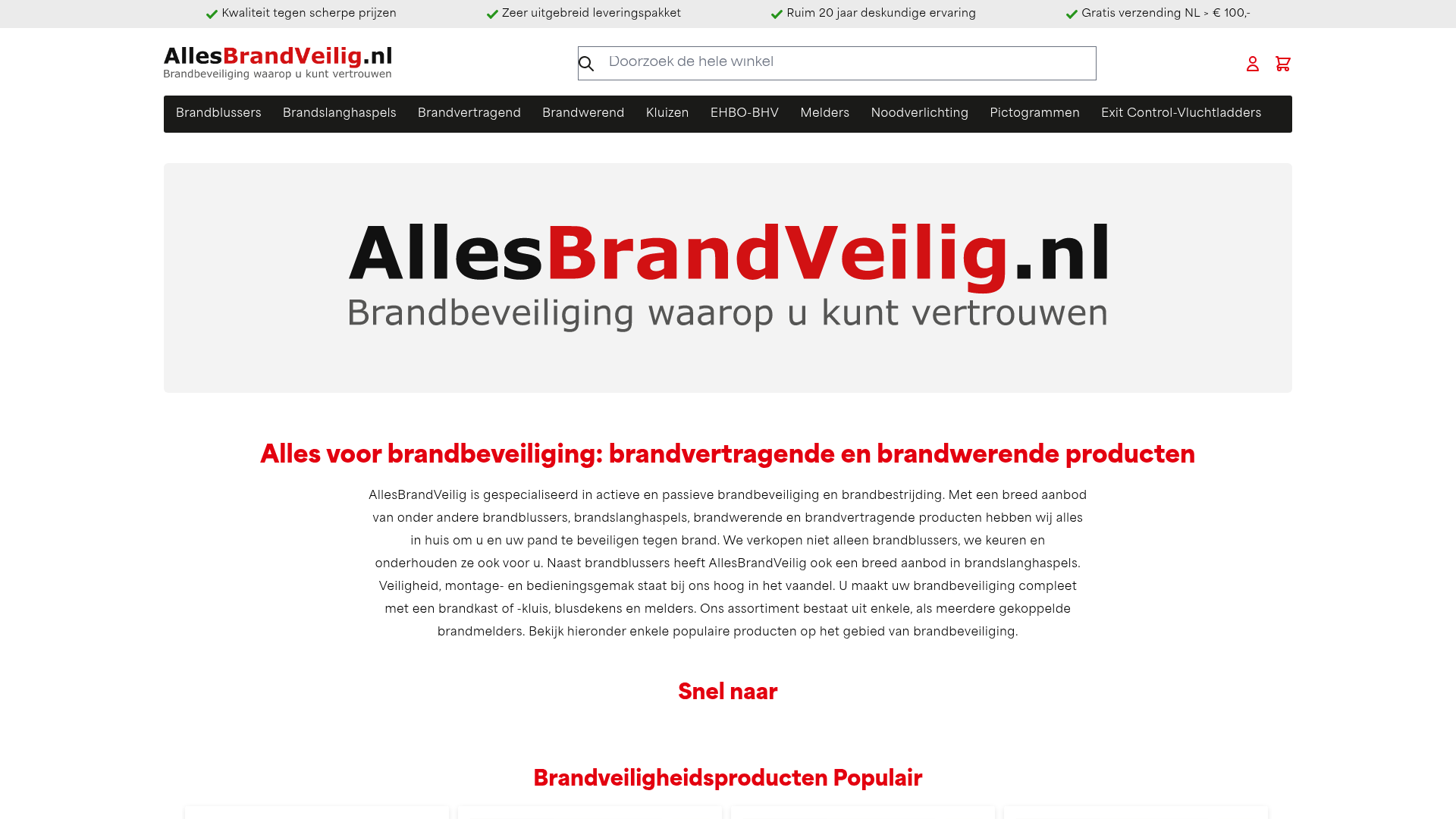 Screenshot van allesbrandveilig.nl