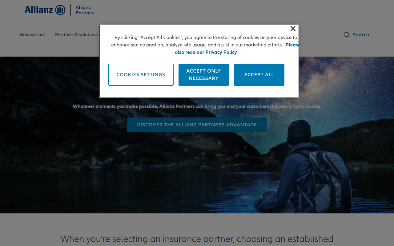 Screenshot van allianzworldwidepartners.com