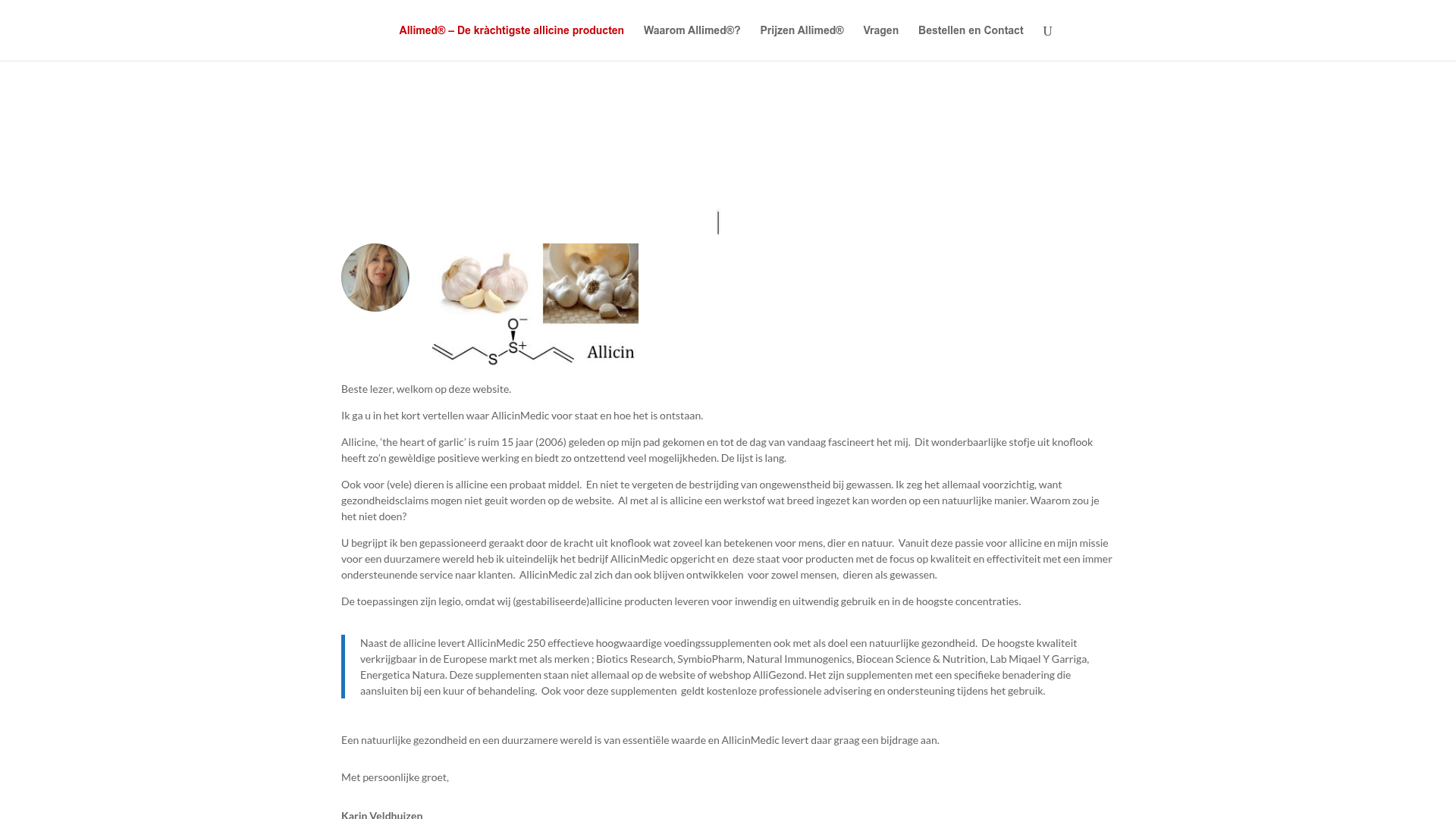 Screenshot van allimed.nl