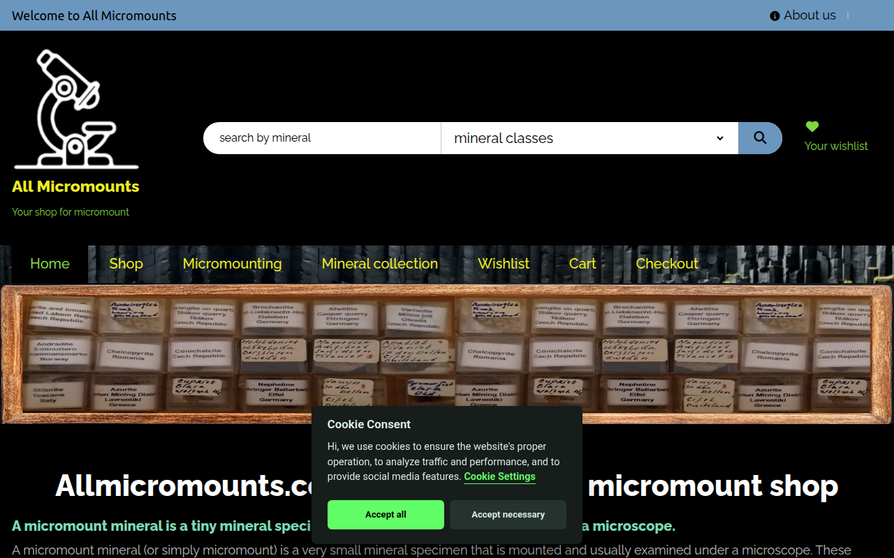 Screenshot van allmicromounts.com
