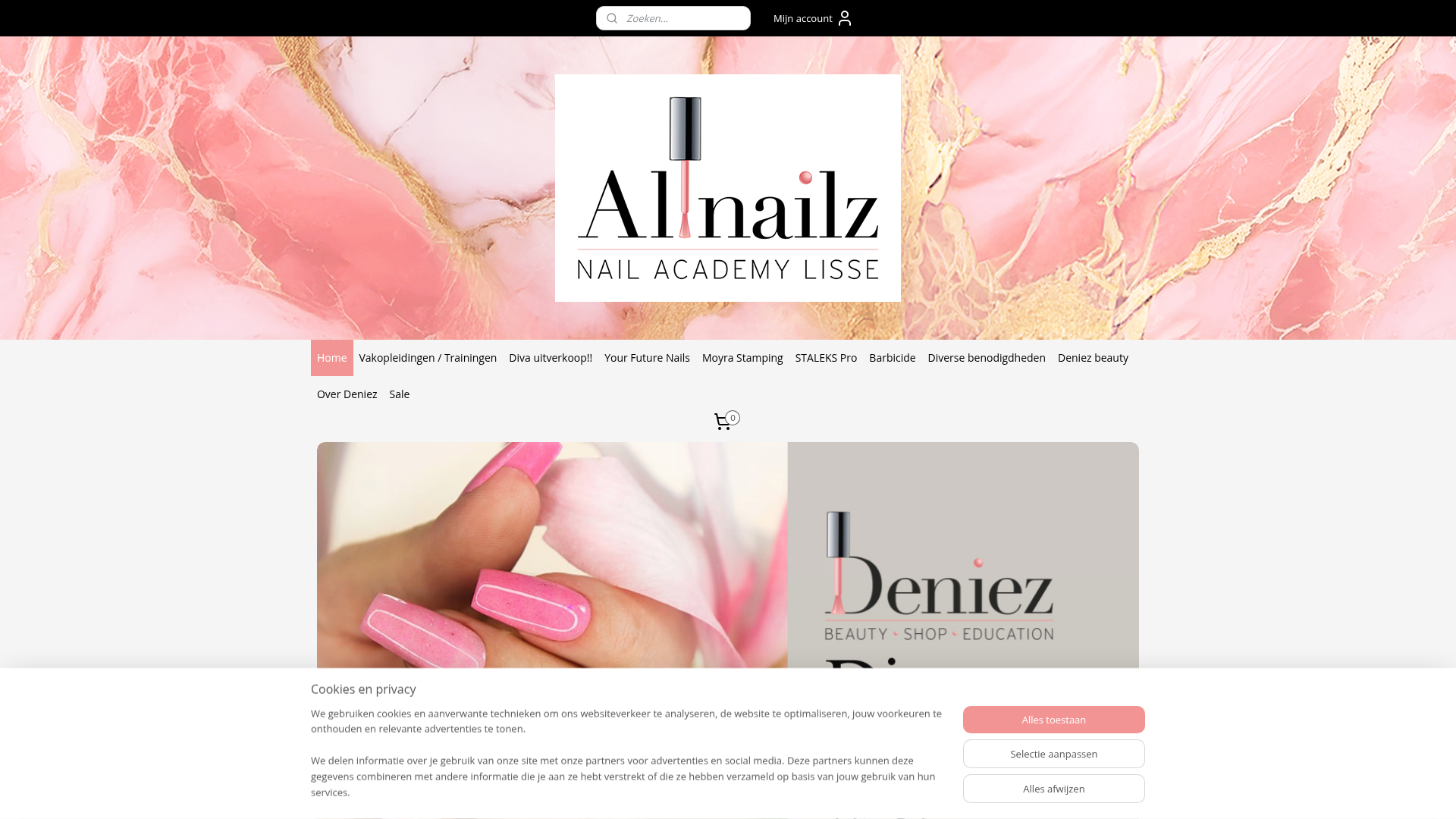 Screenshot van allnailz.nl