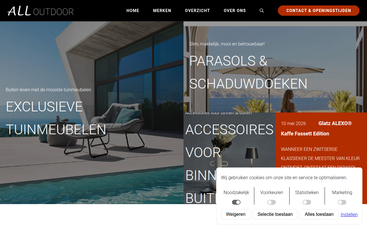Screenshot van alloutdoor.nl