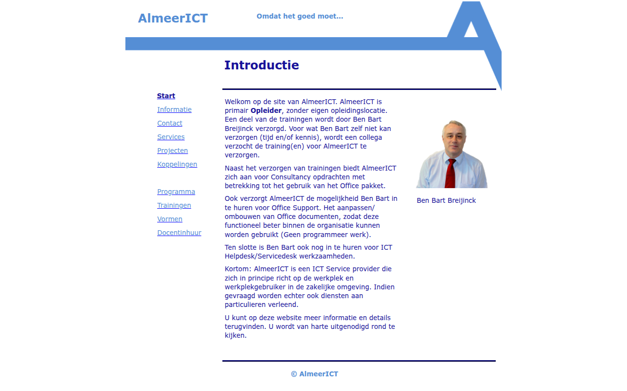 Screenshot van almeerict.nl