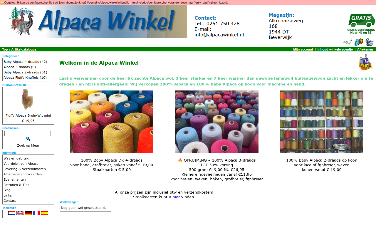 Screenshot van alpacawinkel.nl