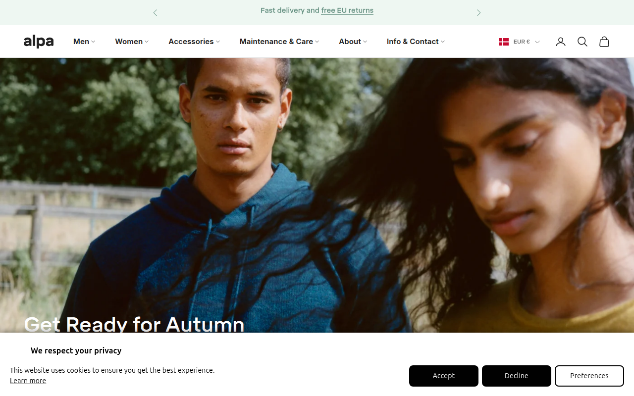 Screenshot van alpaknitwear.com