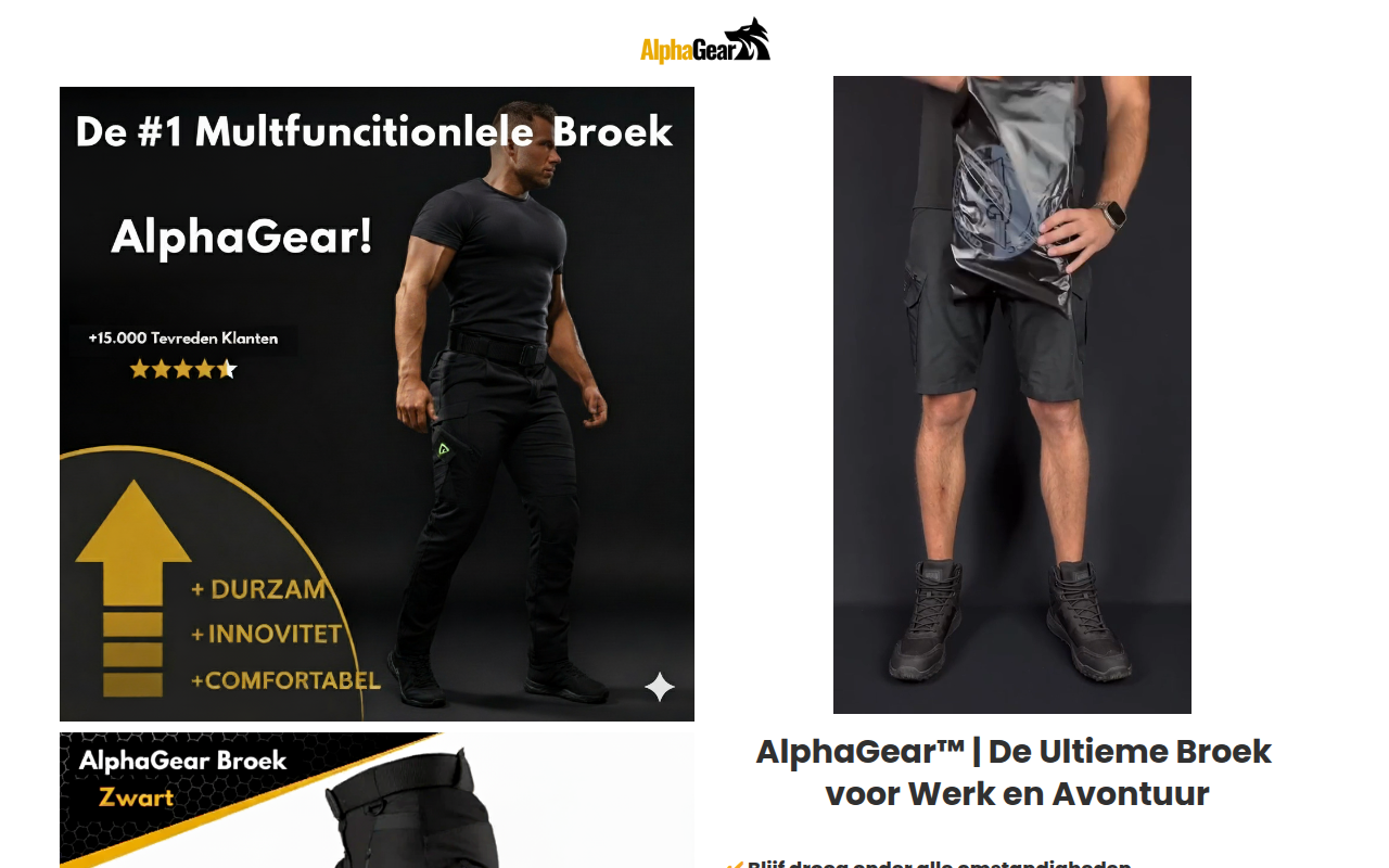 Screenshot van alphagear-nl.shop