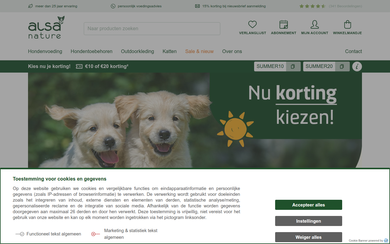 Screenshot van alsa-nature.nl