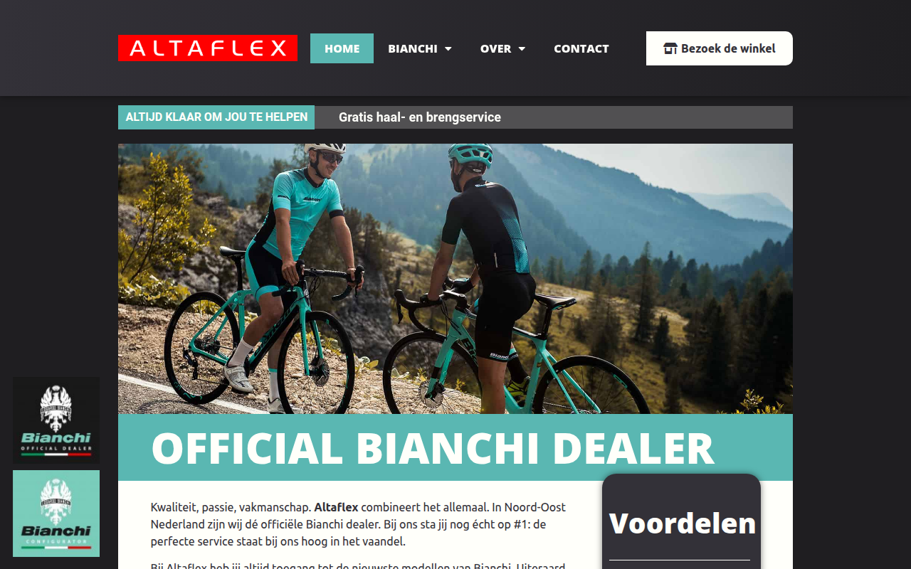 Screenshot van altaflex.nl