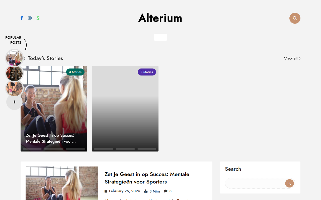 Screenshot van alterium.nl