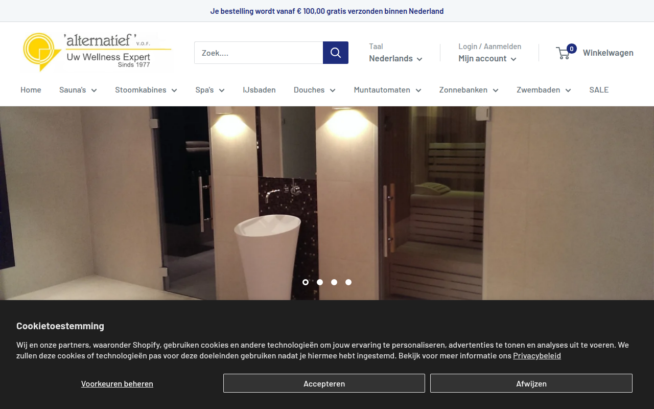 Screenshot van alternatief.com