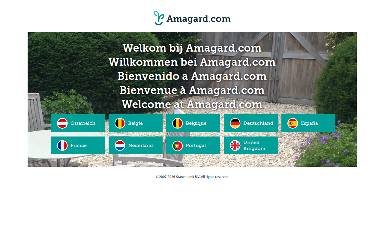 Screenshot van amagard.com